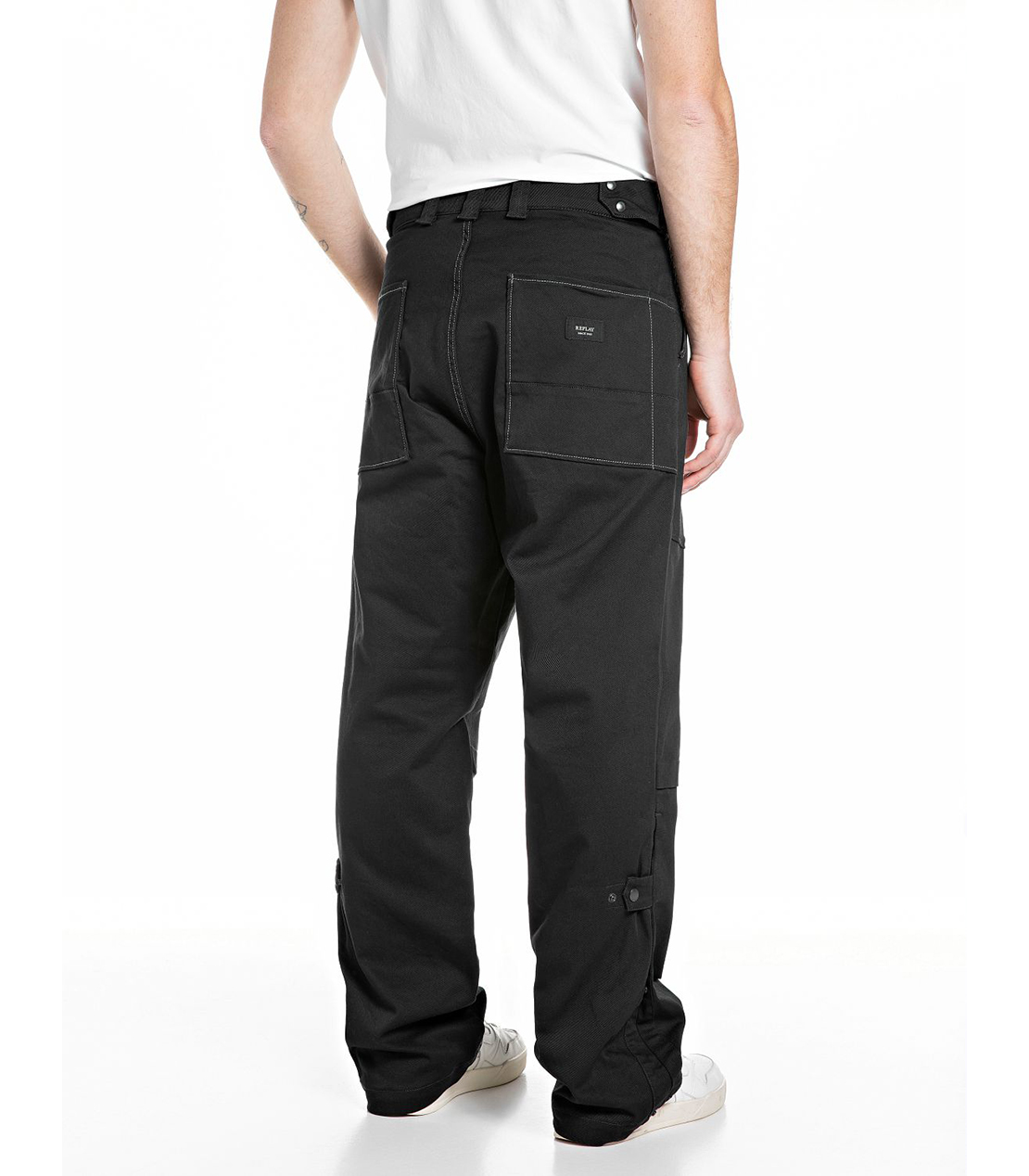 ワイドフィットARLON ブラックデザインデニム 詳細画像 ブラック 2